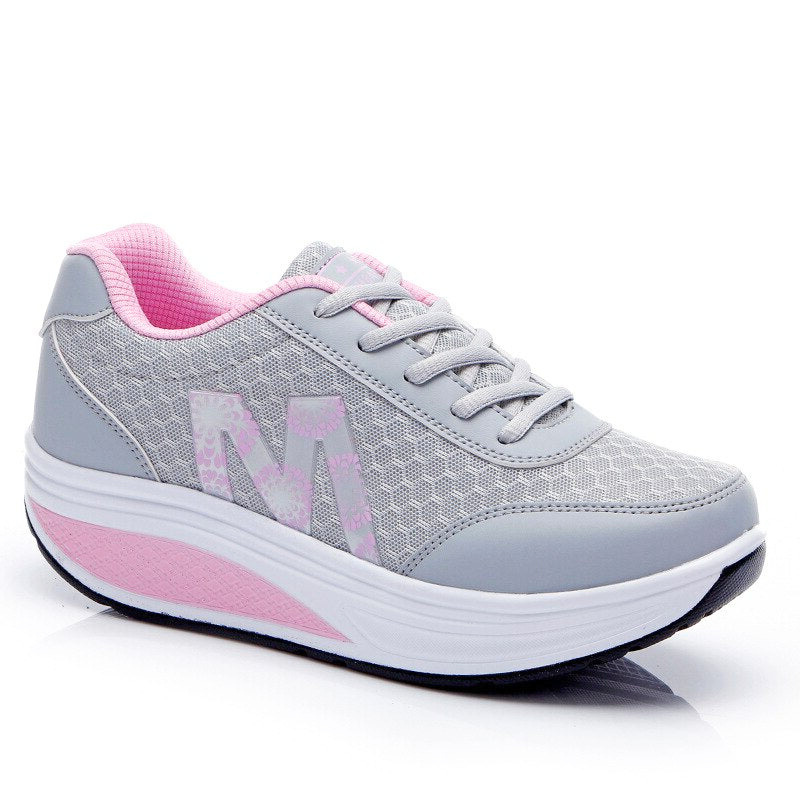 Wedge Sneakers - Cozy Ladies Casual Footwear