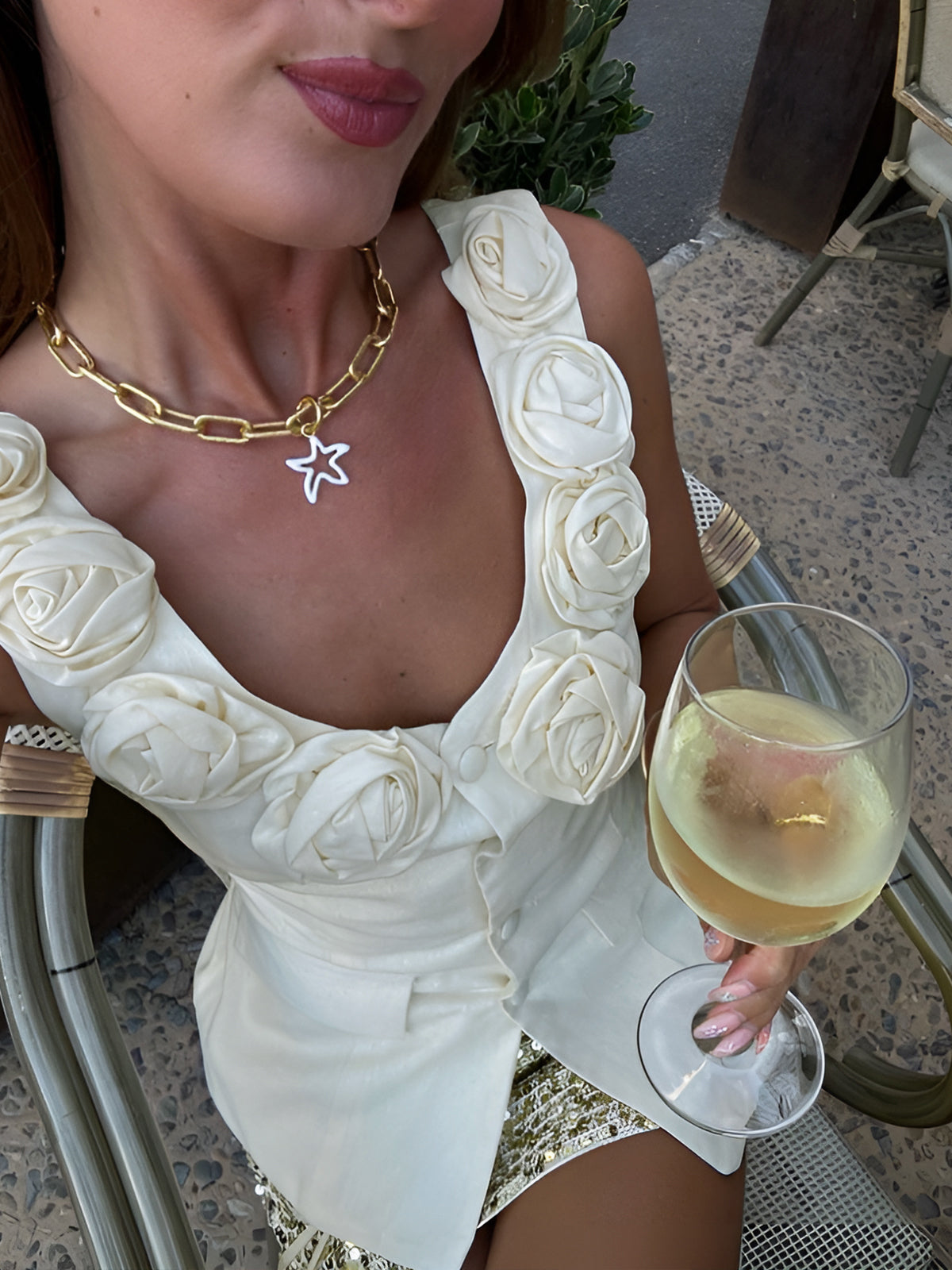 White Floral Tank Top - Elegant Sleeveless Blouse For Ladies