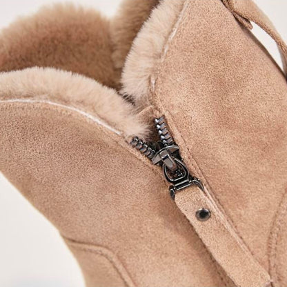 Winter Ankle Boots - Cozy Lined Ladies Zip-Up Boots