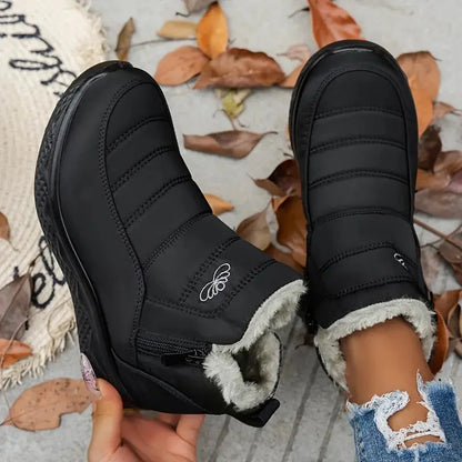 Winter boots - cosy ladies ankle boots with faux fur lining
