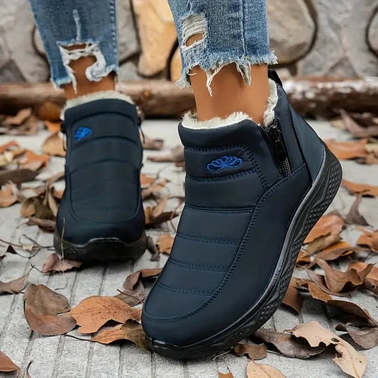 Winter boots - cosy ladies ankle boots with faux fur lining