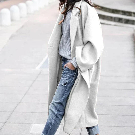Wool overcoat - elegant ladies long coat